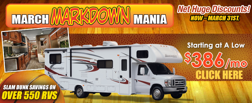 March markdown mania motorhome