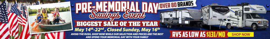 Pre-Memorial Day RV Savings Event