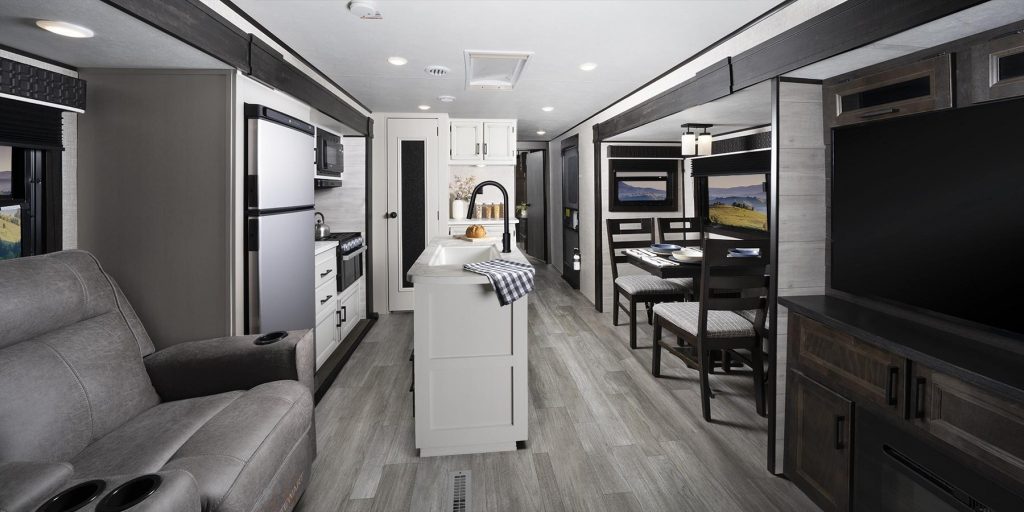 interior of the 2023 Jayco Jay Flight travel trailer